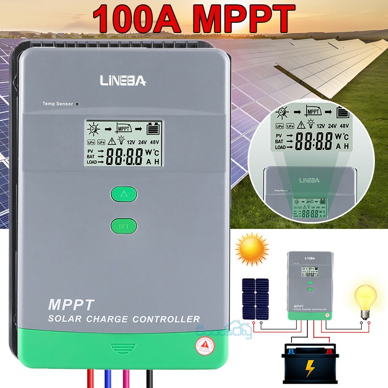 MPPT Solar Charge Controller 100A / 12V 24V 36V 48V Auto Solar Panel Controller