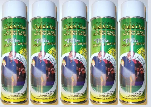 5 Quick Clean Cans, Pool Table Felt Cleaner, Easy To Use, Fast Shipping
