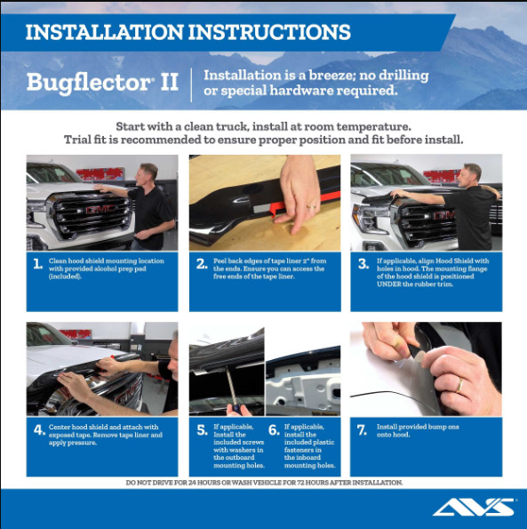 2019-2023 Ram 1500- New Models Aeroskin Low Profile Hood Shield Protector Husky
