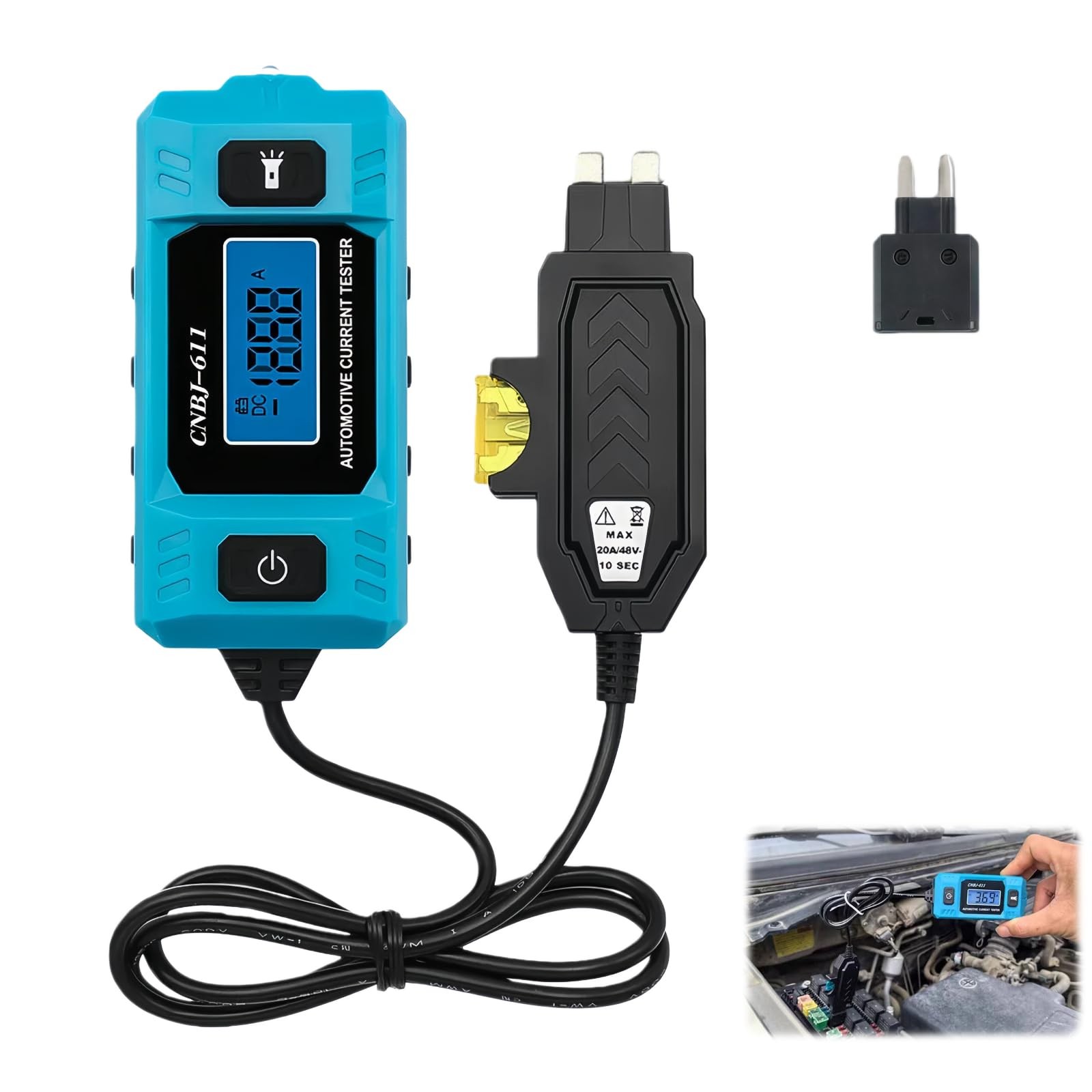 Probador de Circuitos Automotrices Tester Relay Automotriz LCD 12V 24V 48V LED