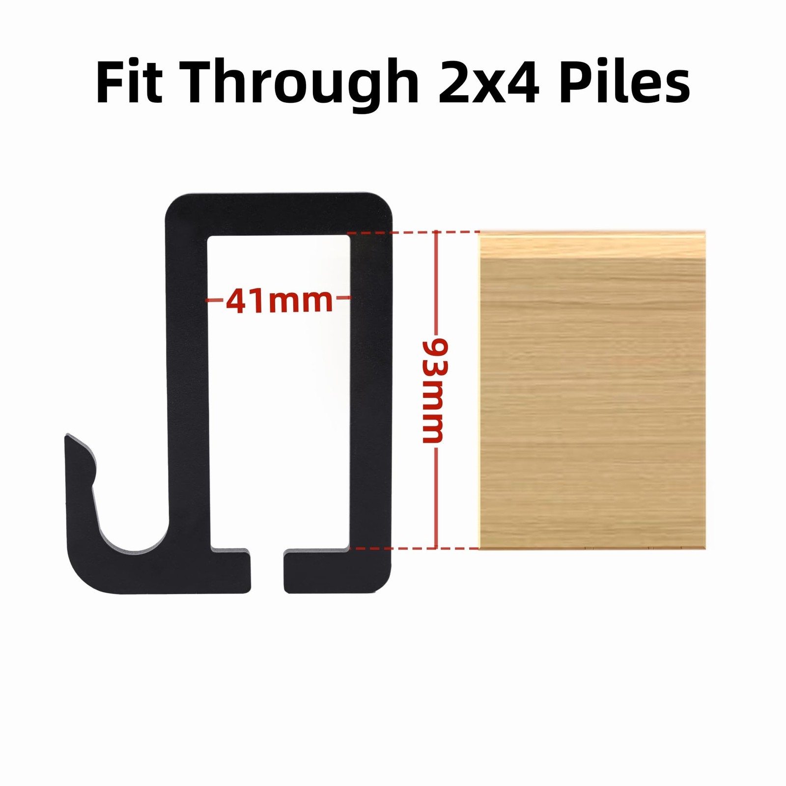 AR500 2x4 Brackets Holders for Shooting Target Stand 4 Pack Black