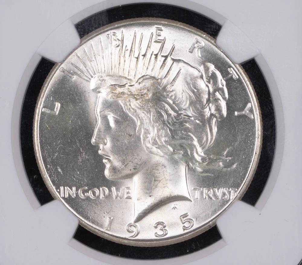 1935 Peace Silver Dollar NGC MS-64