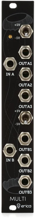 Erica Synths Black Multi Dual 1x4 Buffered Mult Eurorack Module