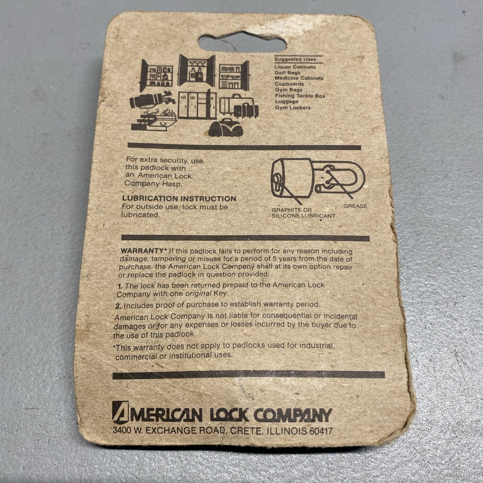 American Lock USA Series B30CC Hardened With Keys Solid Body Lock Padlock 🔒🔒