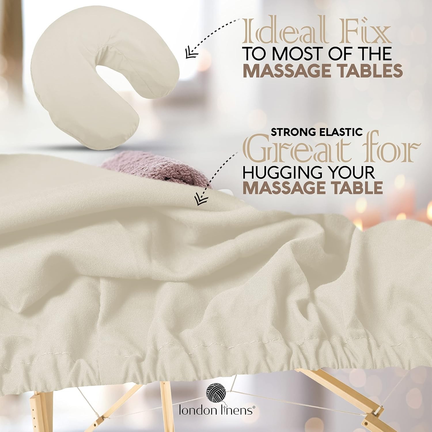 3-Piece Soft Double-Brushed Microfiber Massage Table Sheets - Easy Maintenance