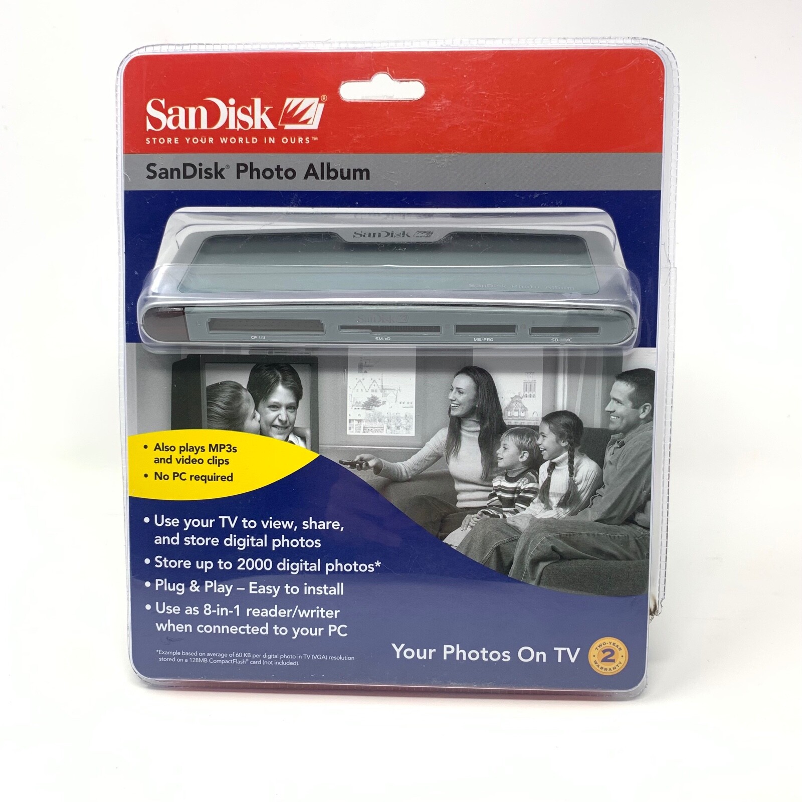 SANDISK Shoot & Store Digital Photo Album/Card Reader SDV2-A (View Photos on TV)