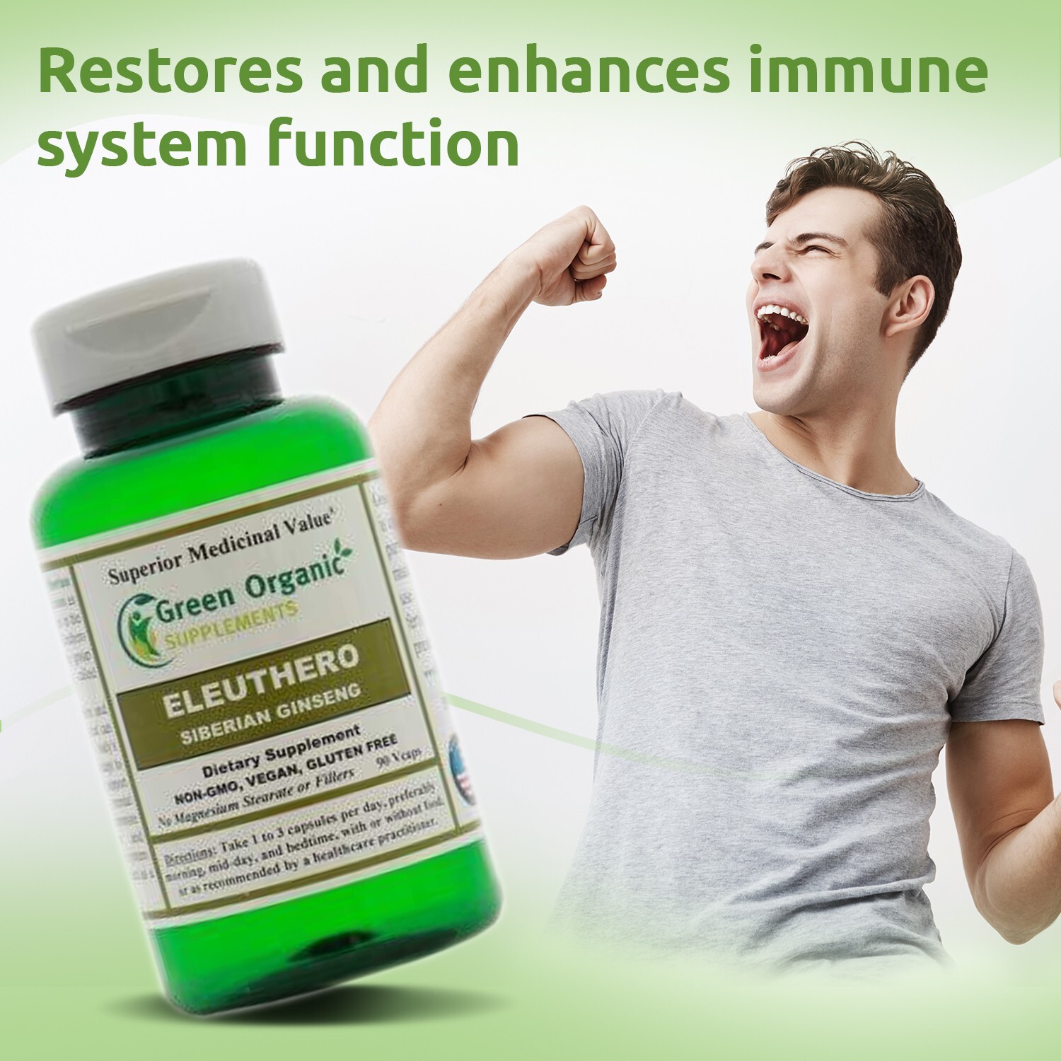 Green Organic Supplements' Eleuthero, Siberian Ginseng