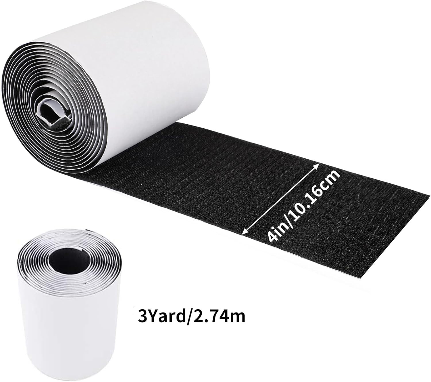 COCOBOO 4 Inch X 9 Feet Hook and Loop Tape for Couch Cushions, Strips with Adhes