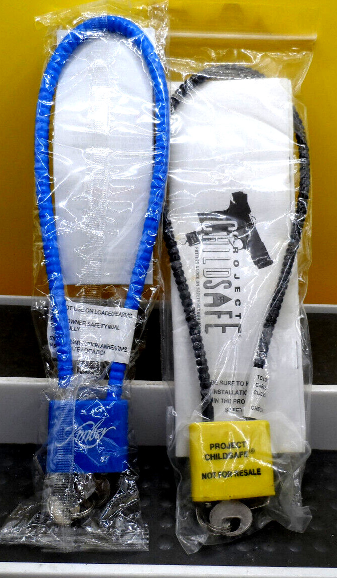 2 Pack Firearm Gun Safety Cable Lock Brand New 15" Kimber & Project Childsafe