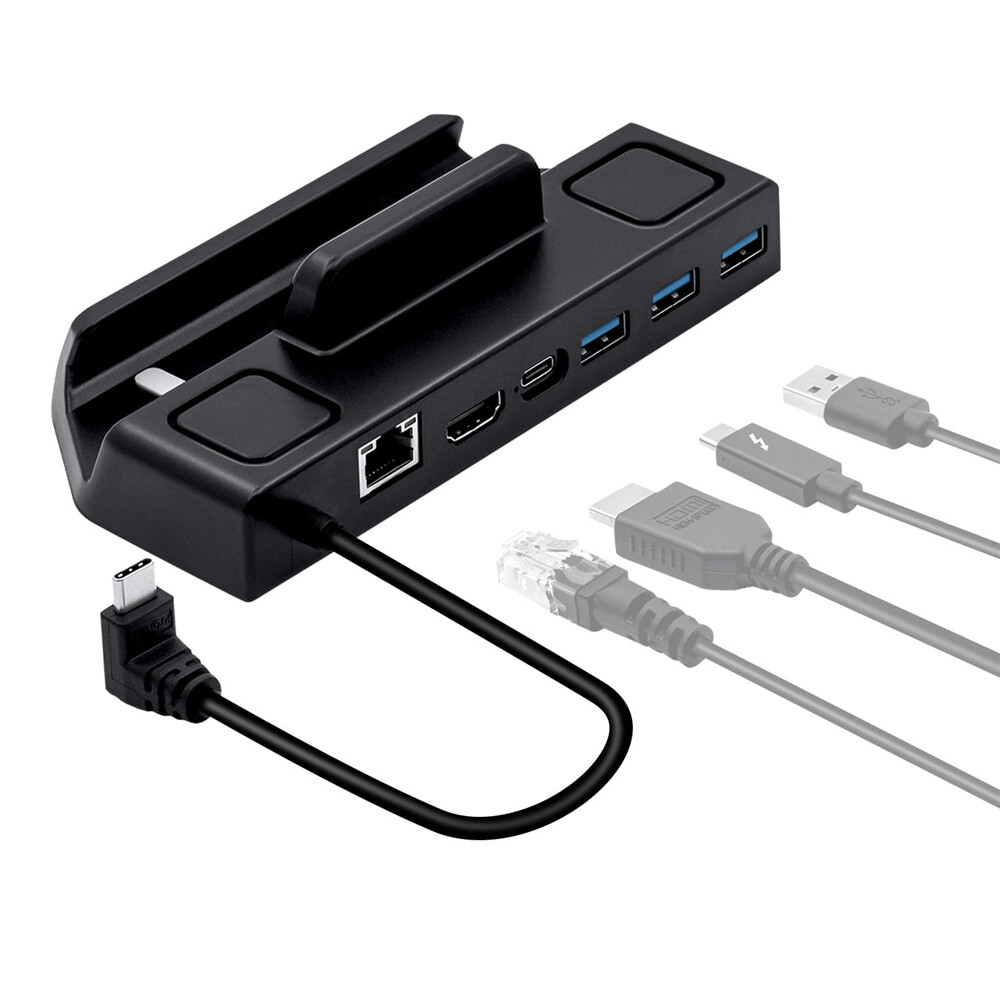 6 In 1 4K Dock Station RJ45 LAN Port Type-C Fast Charging for ROG ALLY Console
