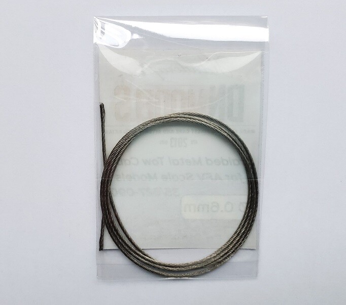 DN 1/48 Braided Metal Tow Cable (Length: 50cm Approximate diameter: 0.6 mm)