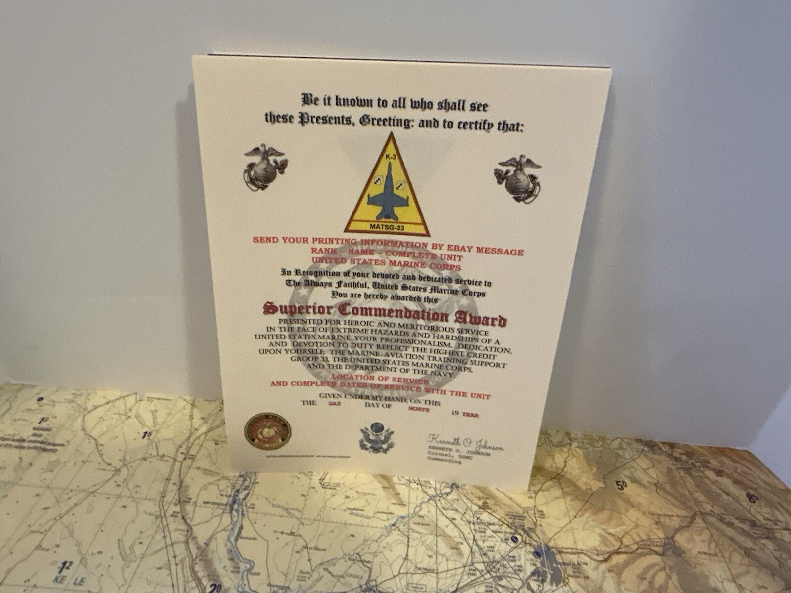 U.S.M.C. / AVIATION TRAINING SUPPORT GROUP 33 - SUPERIOR COMMENDATION AWARD