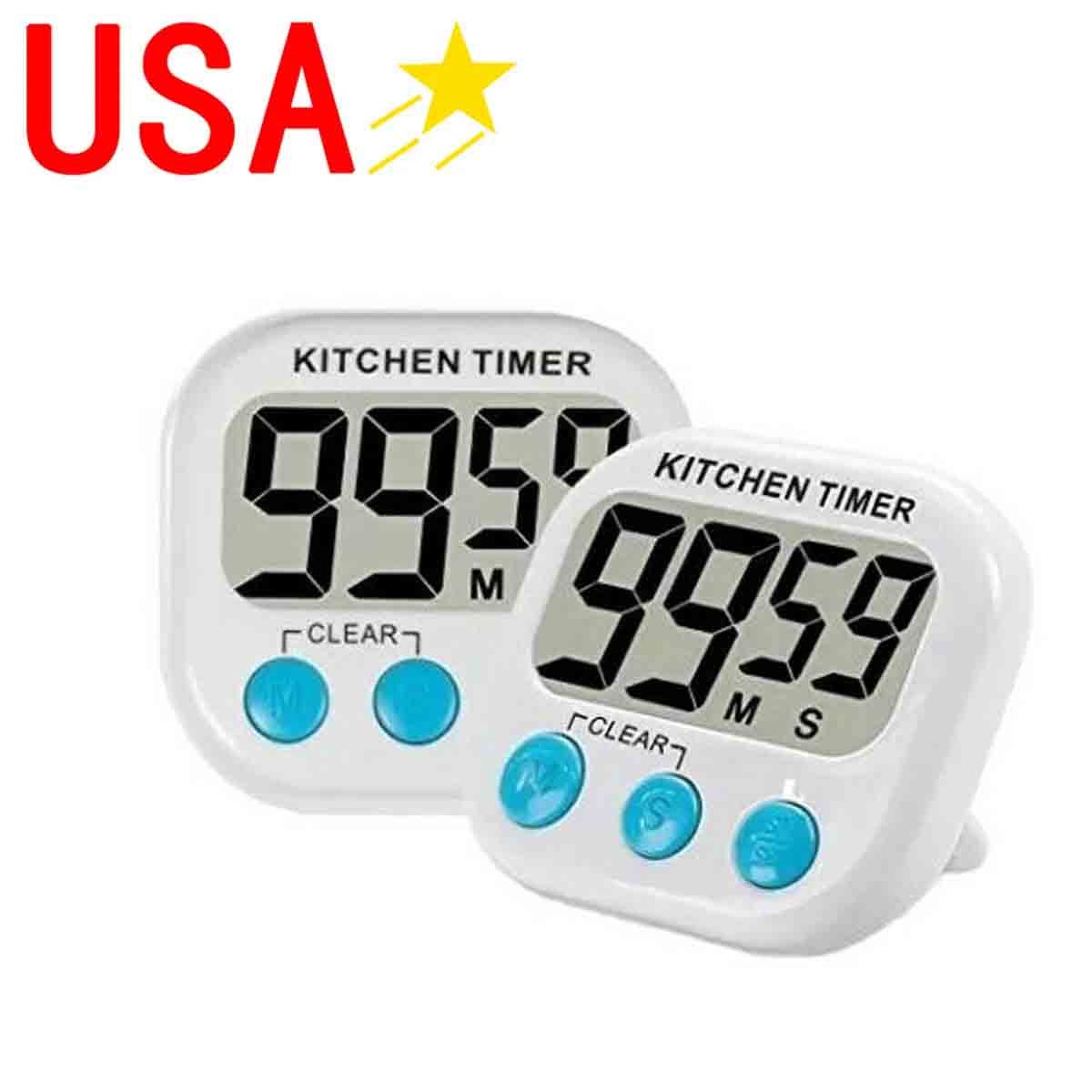 2 pcs Mini timer home office kitchen soup exercise cooking countdown New