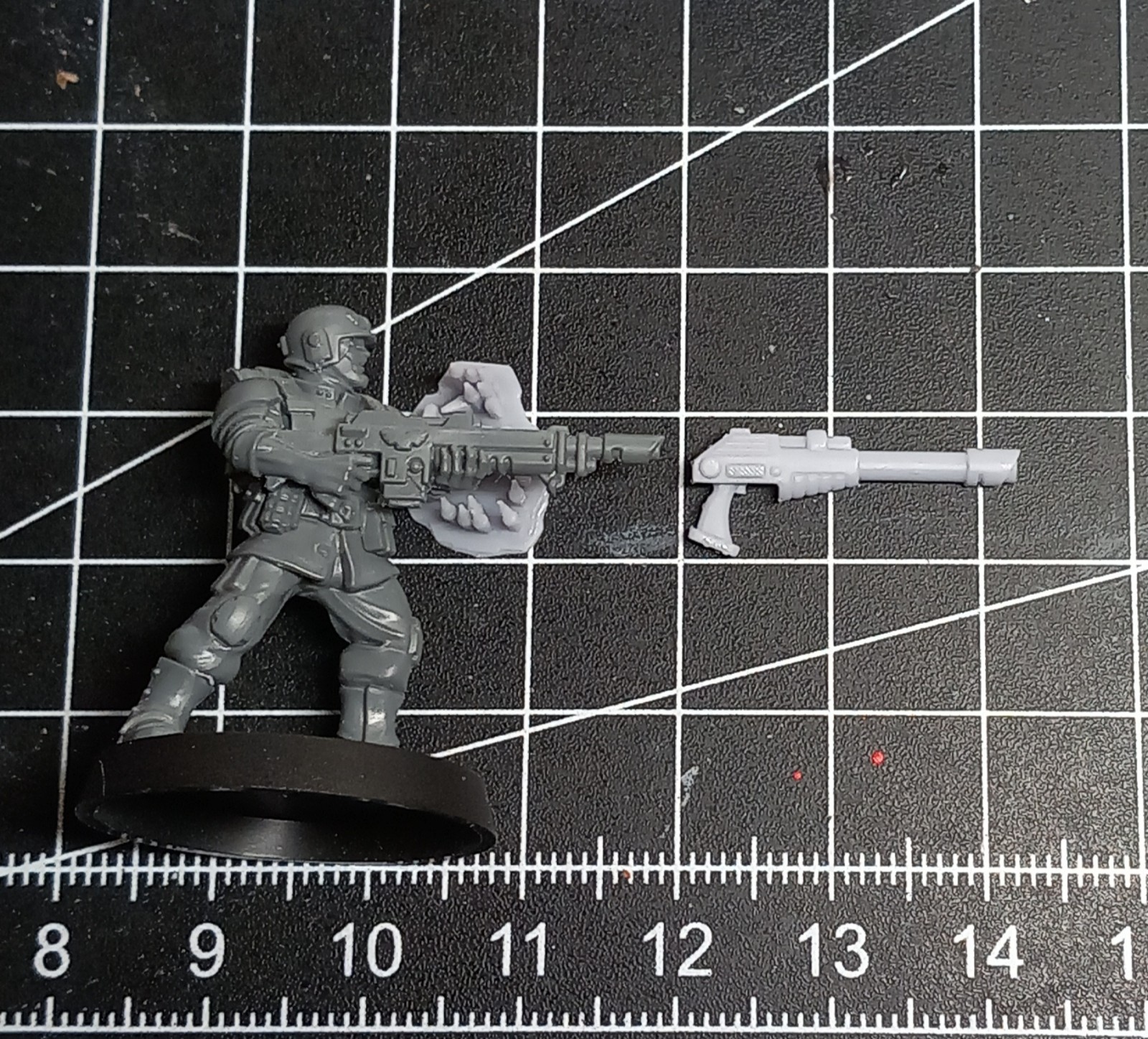 28mm Heroic: Ryza pattern laser Rifle Lasgun Upgrades Parts, Bits Lot 10 weapons