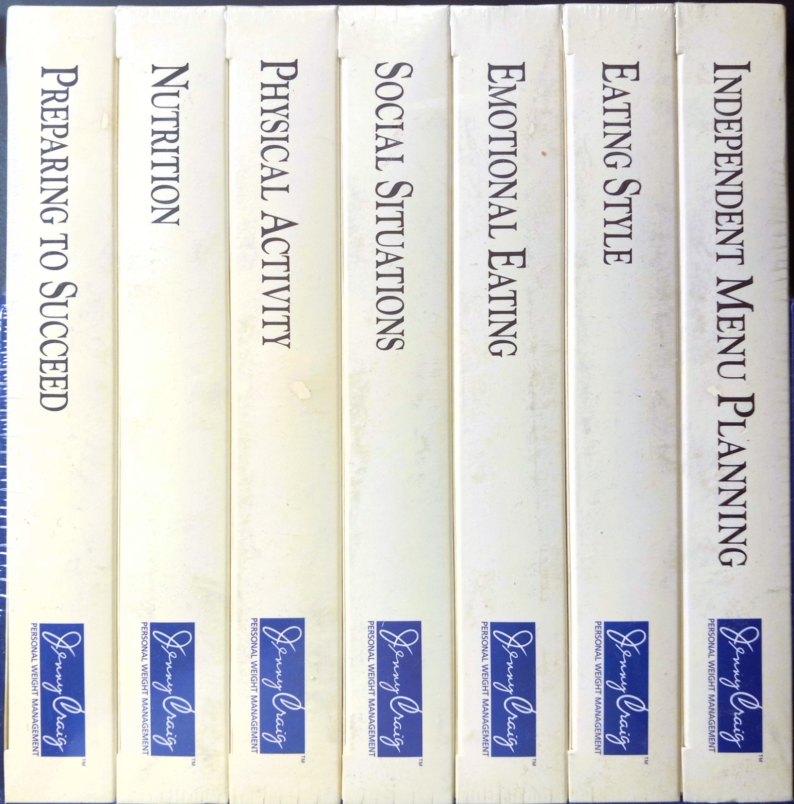 Jenny Craig Personal Weight Management VHS Tapes Video Library Set of 7 NEW