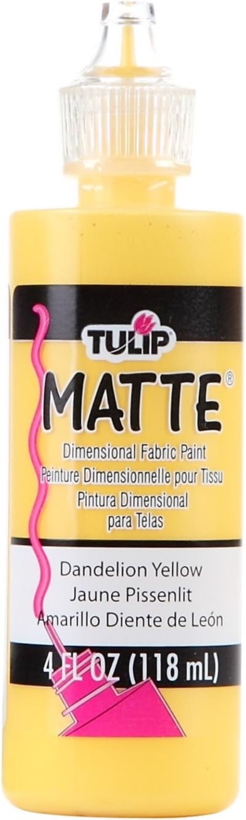 Permanent Matte Fabric Paint in Dandelion Yellow - Ideal for Creative Projects