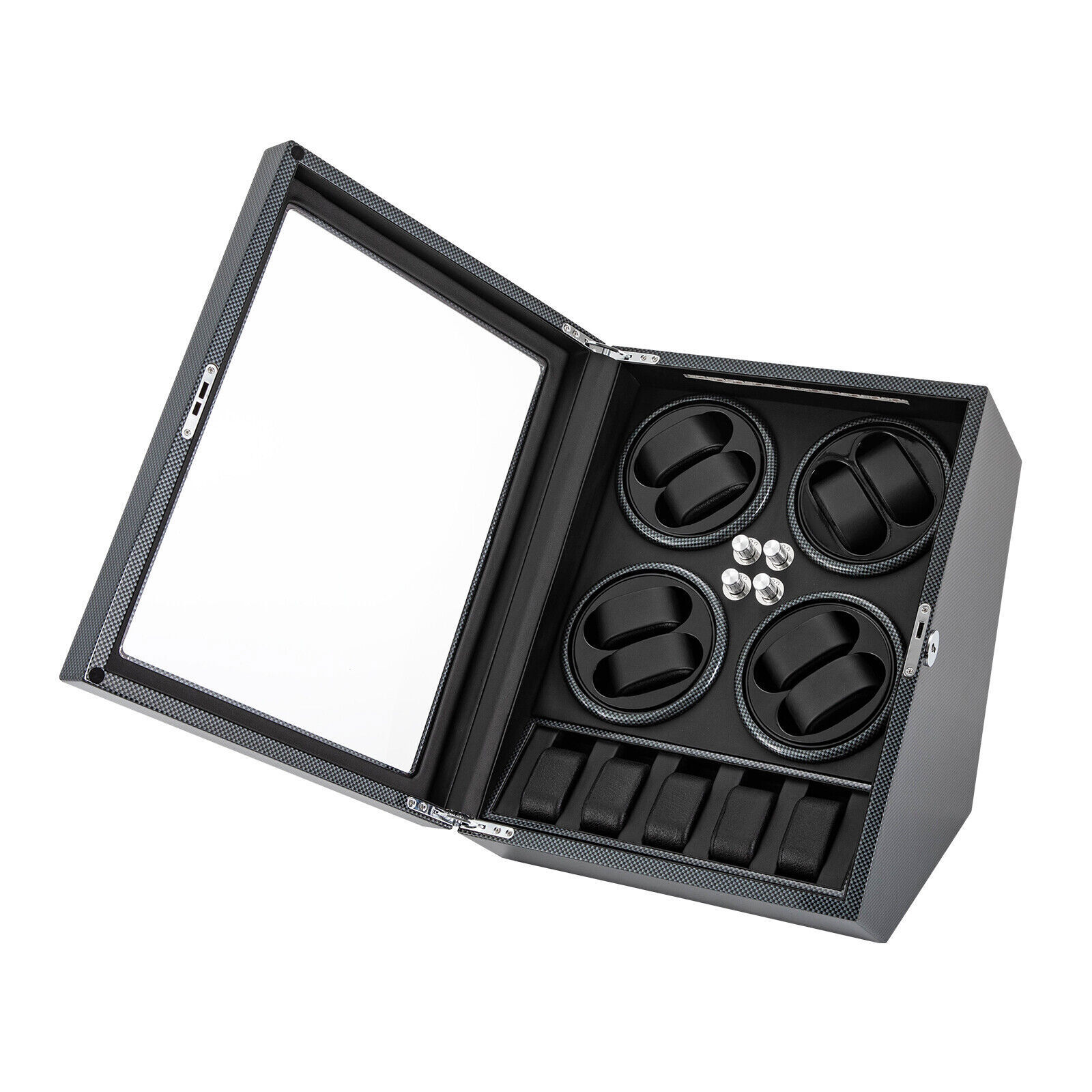 LED Light Automatic Watch Winder Box Display Storage Case 8+5 Watch Winder Box