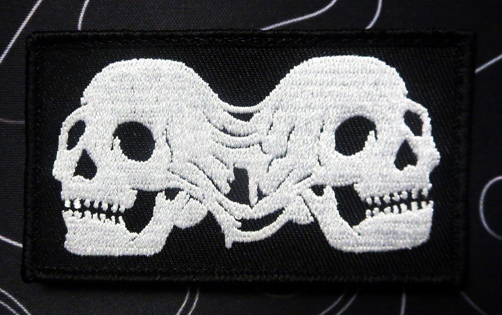 FORWARD OBSERVATIONS GROUP FOG MELTY BOYS EMBROIDERED PATCH BLACK WHITE STITCHED