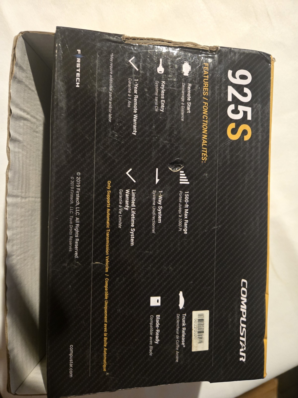 Compustar CS925S 4-Button 1 Way Remote Start System Open Box