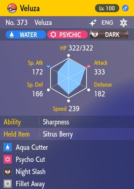 Pokemon Scarlet and Violet 6iv Shiny Max EV Veluza