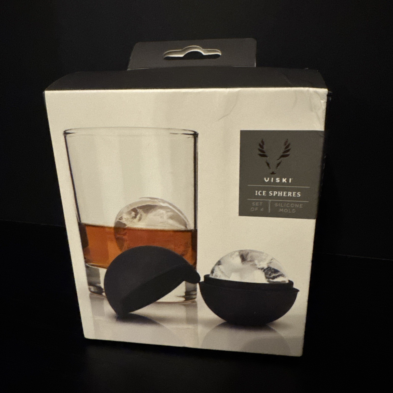 Viski - Glacier Rocks Ice Sphere Molds - Set of 4 - Silicone - Brand New Sealed