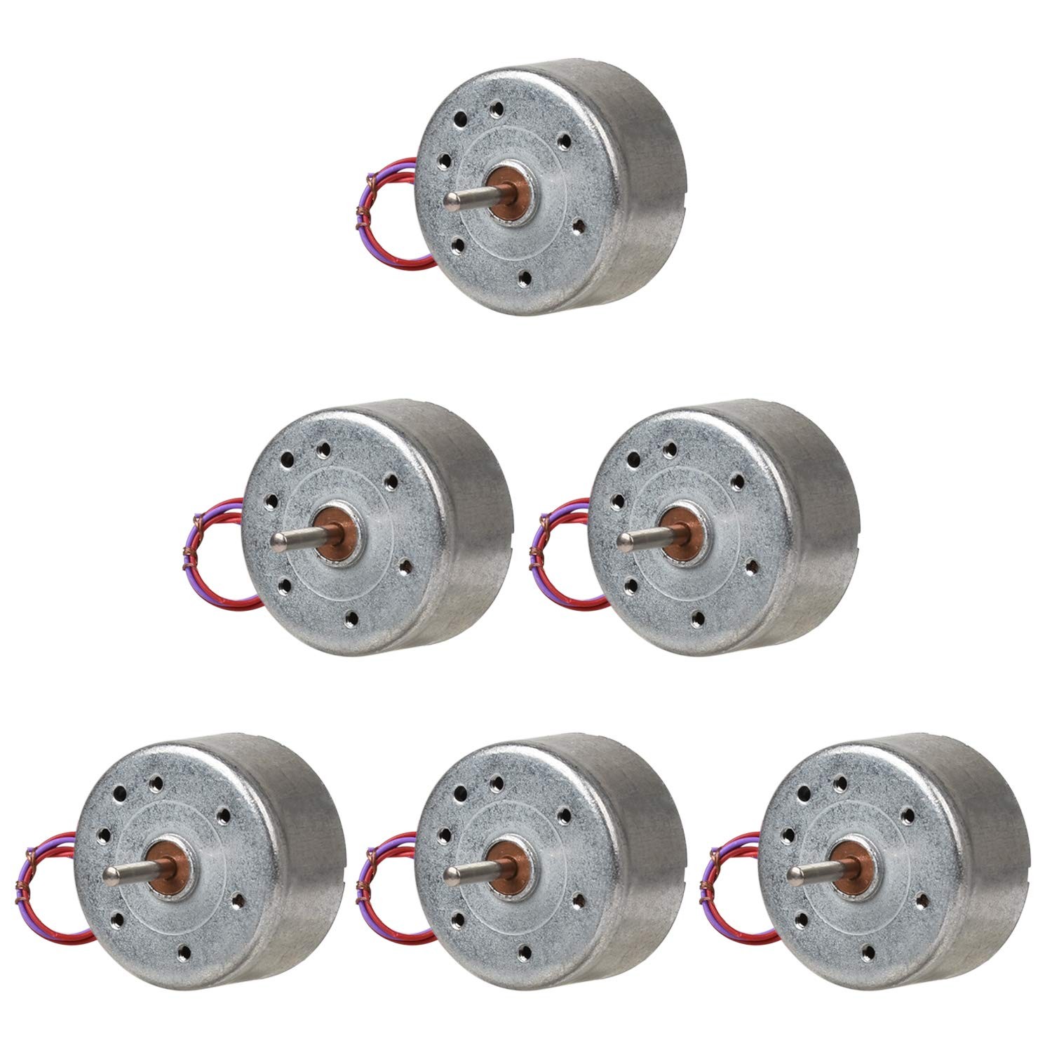 Topoox 6 Pack DC 3V 1730RPM Mini Electric Motor for DIY Toys Wind Turbine Gen...