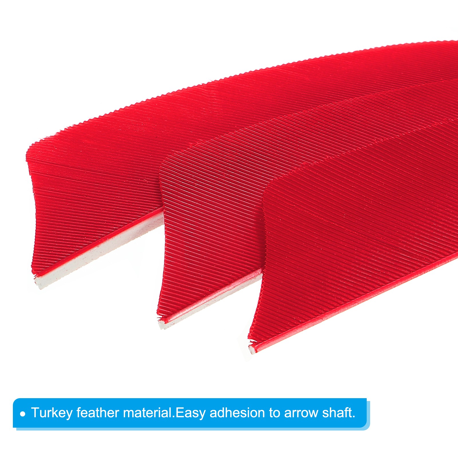 Arrows Vanes 50 Pack 3 Inch Arrow Feather Left Wing Red for DIY