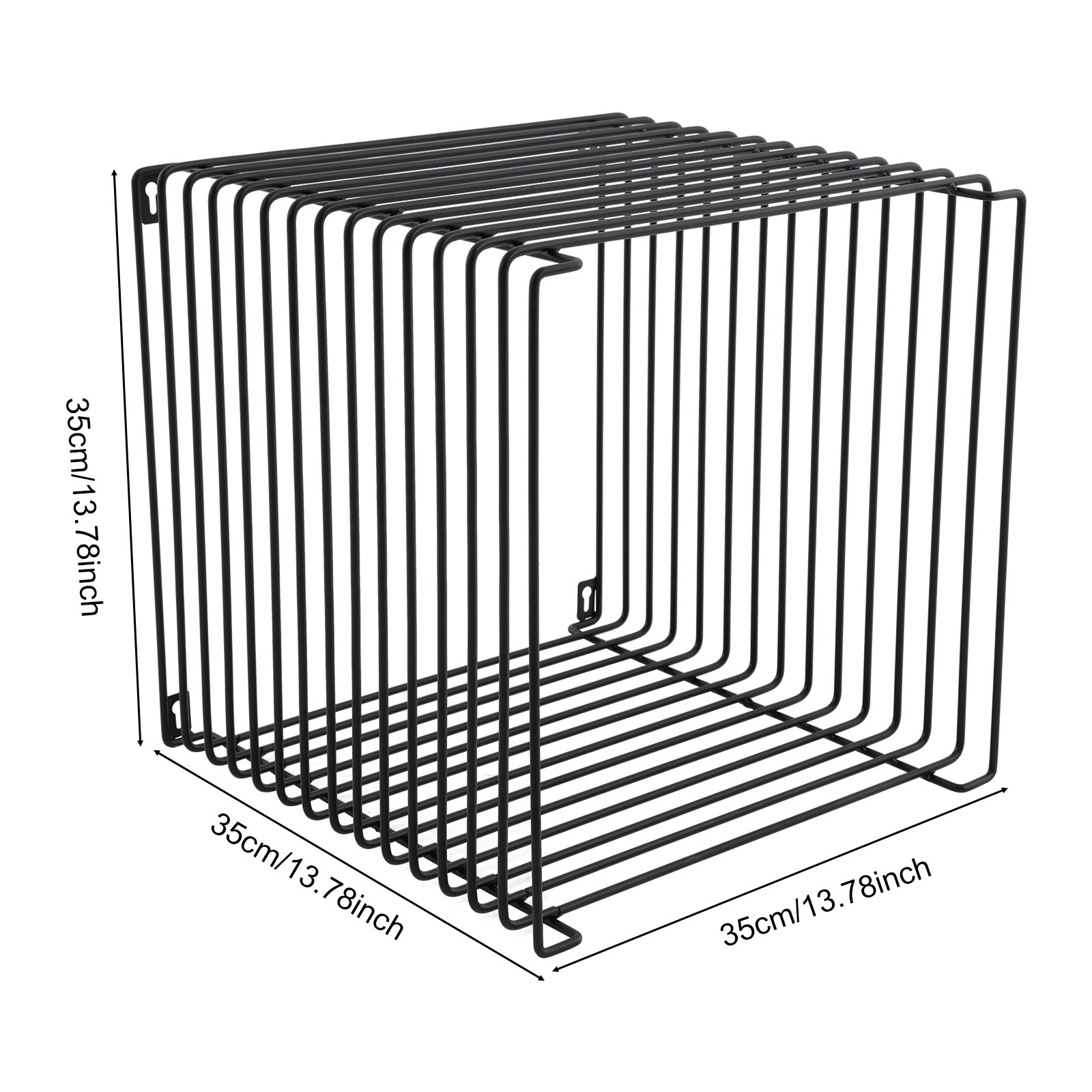 4-color Square Side Table, Iron Multi-Purpose Side Table, Square Cage End Table