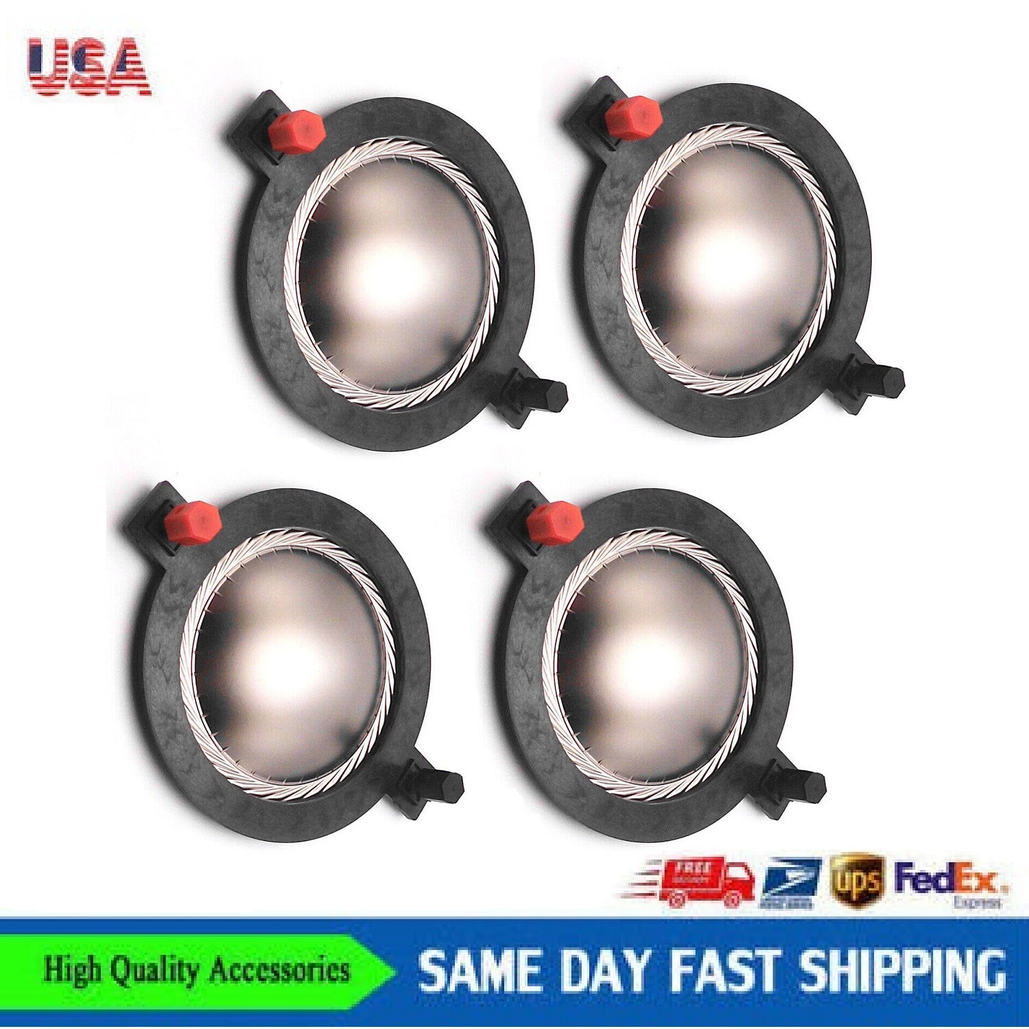 4 Pcs 8 Ohms Diaphragm Replacement For B&C DE75TN DE82TN DE85TN DE700TN Driver