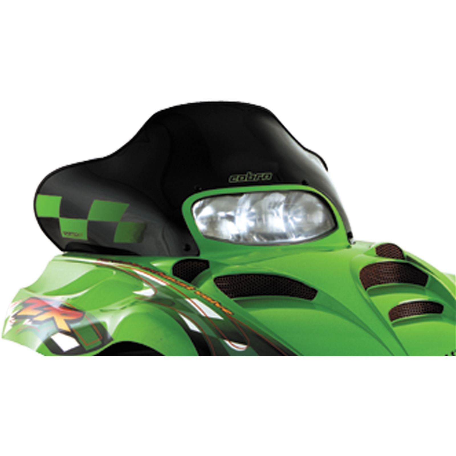 Powermadd Cobra Windshield Arctic Black/Green Snowmobile 12320