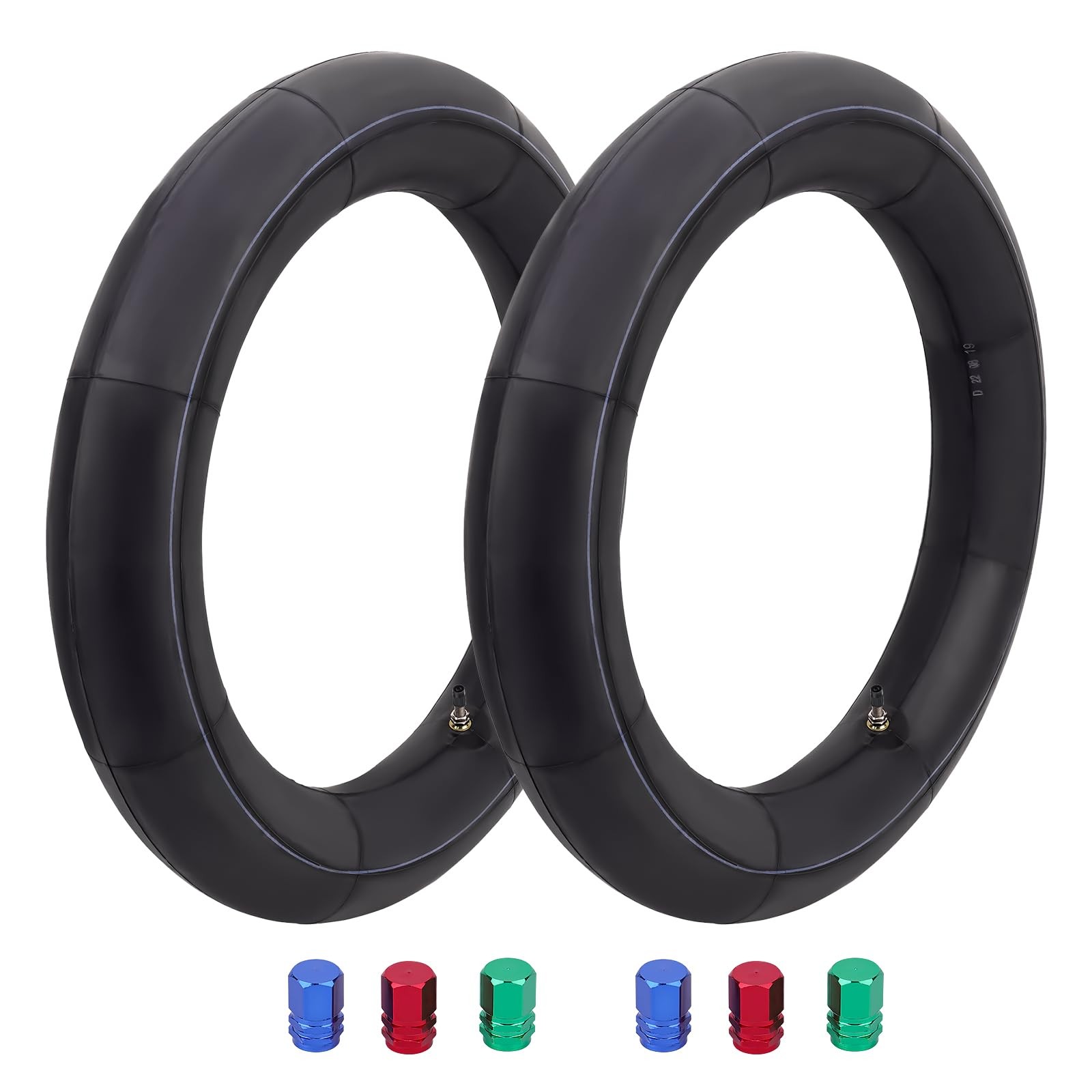 Heavy Duty 130/90-16 Motorcycle Inner Tube with TR4 Straight Valve Stem, Comp...