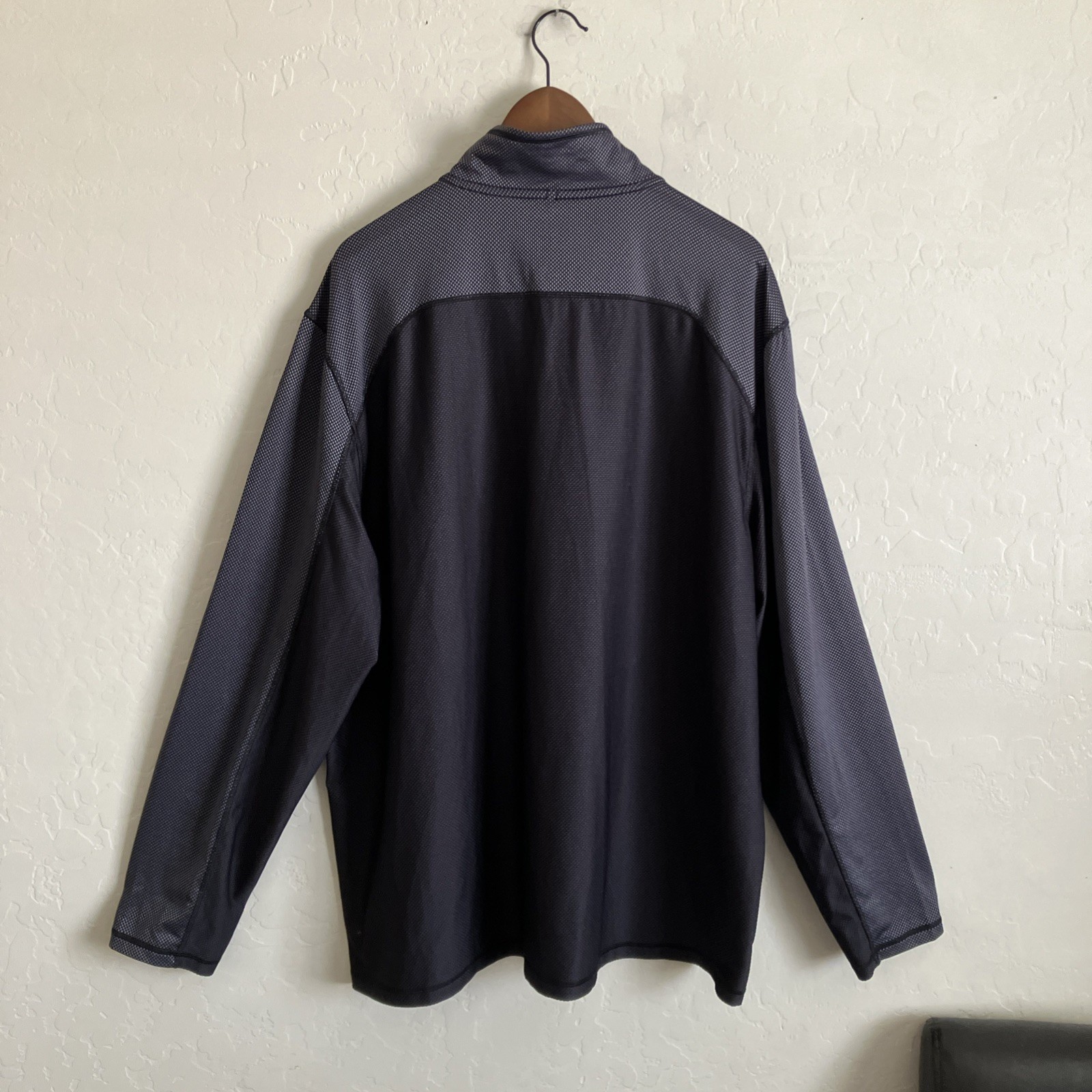 Mens XXL 1/4 Zip Pullover Gray Performance Long Sleeve Lightweight Calvin Klein