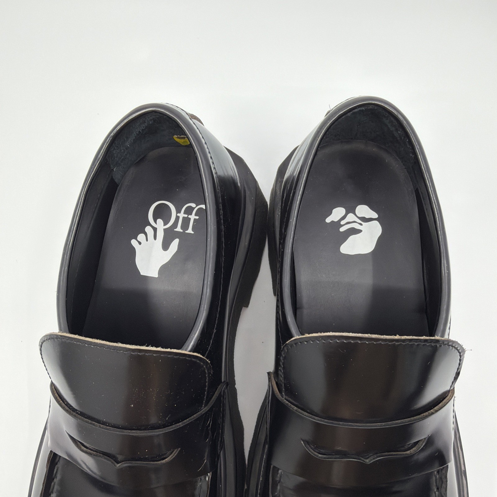 Off White Leather Loafers Size 40