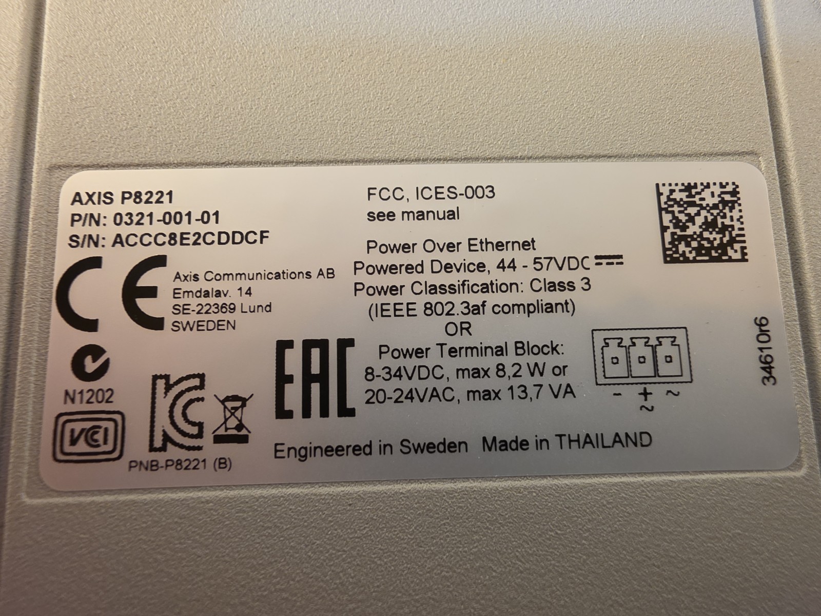 Axis P8221 Network I/O Module 0321-001-01