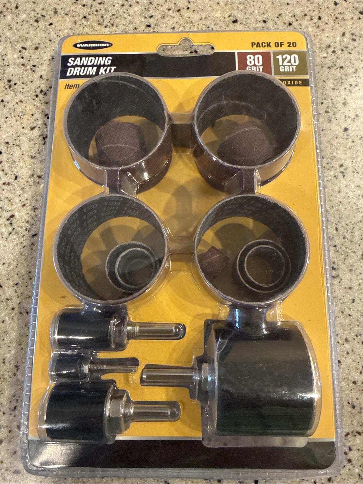 Warrior 20 Piece Sanding Drum Kit 80/120 Grit Factory Sealed Brand New