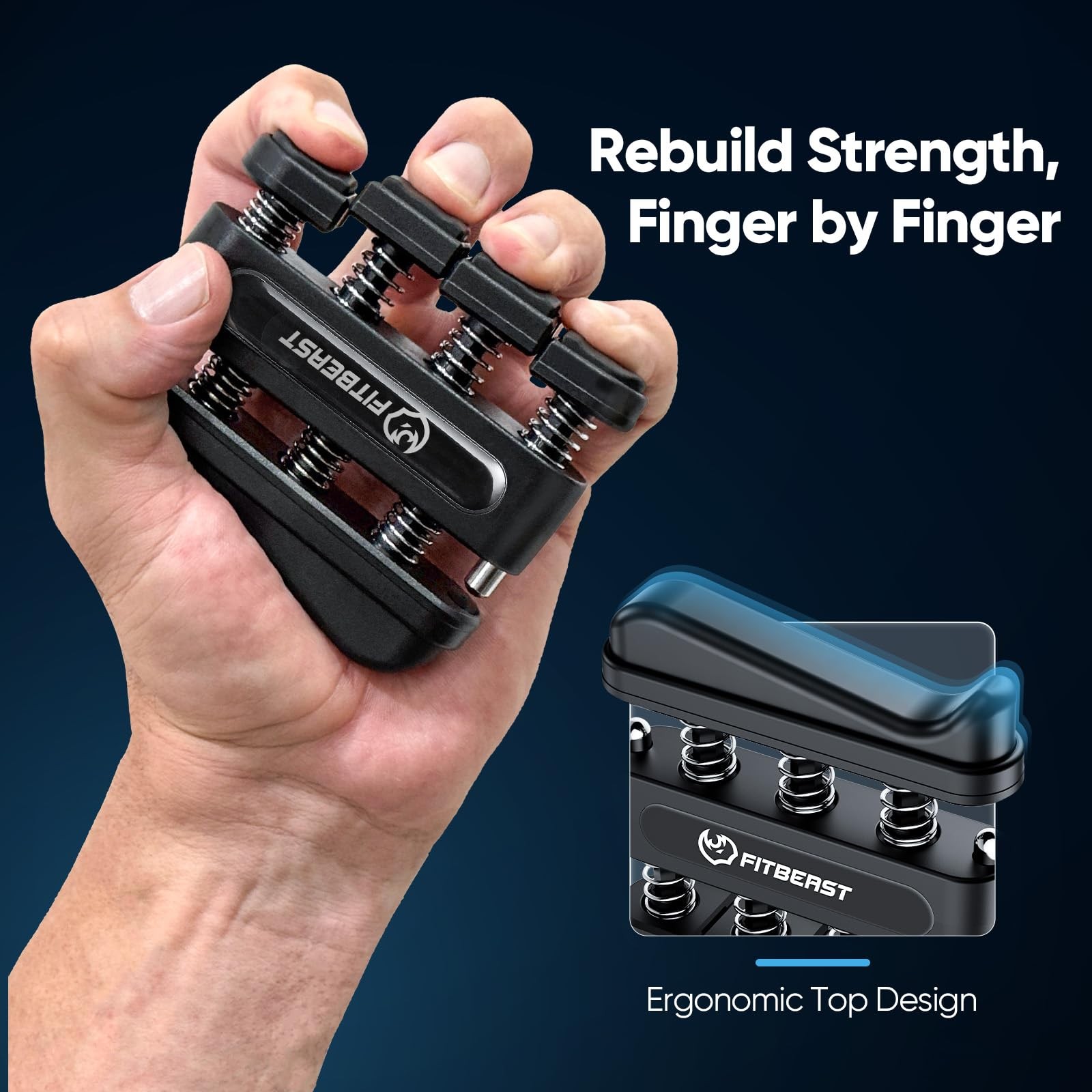 Grip Strength Trainer Kit, Digital Grip Strength Tester with Adjustable Hand ...