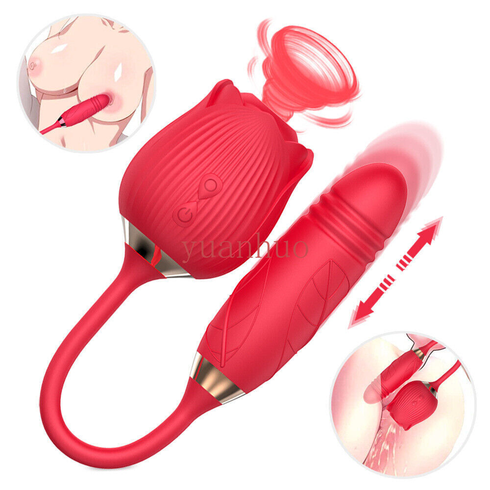 10-Speed-Rose-Female-Anniversary-Female-Gift-Massage-Tongue-Licking-Powerful-US