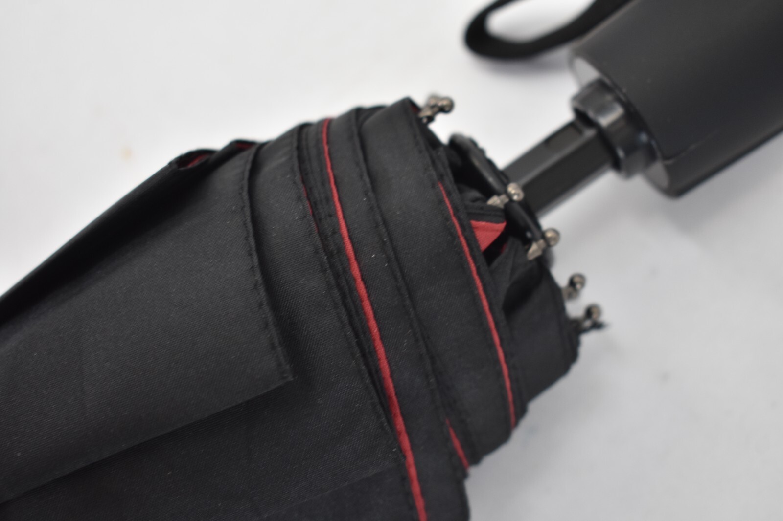 Automatic Open/Close Umbrella Wine Red/Black Mini Handheld Rain Protection