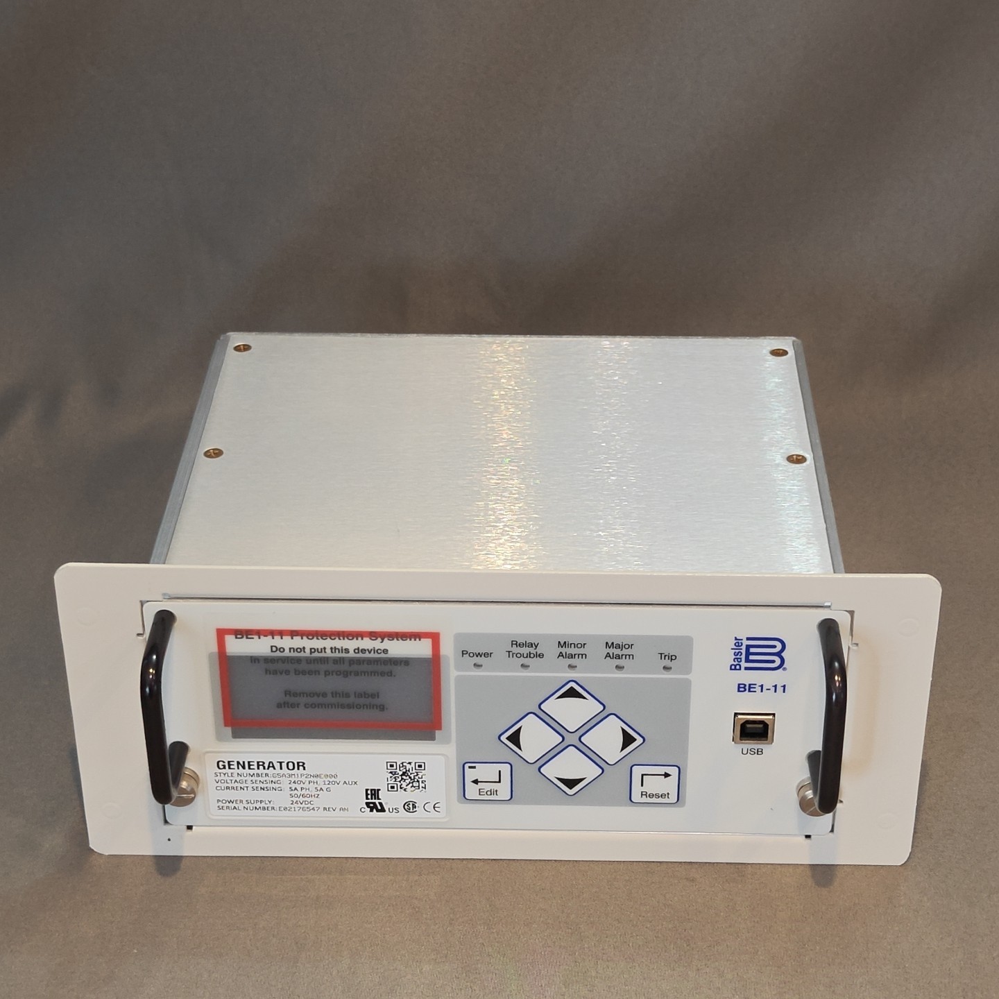Basler Electric BE1-11 Protection System Style # G5A3M1P2N0E000
