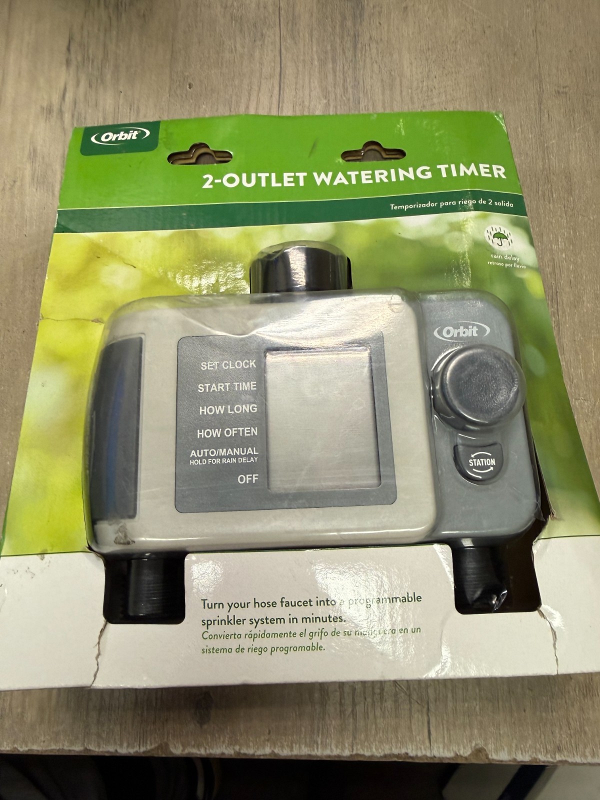 Orbit 2-Outlet Watering Timer with Electronic Control Hose Faucet Timer NEW