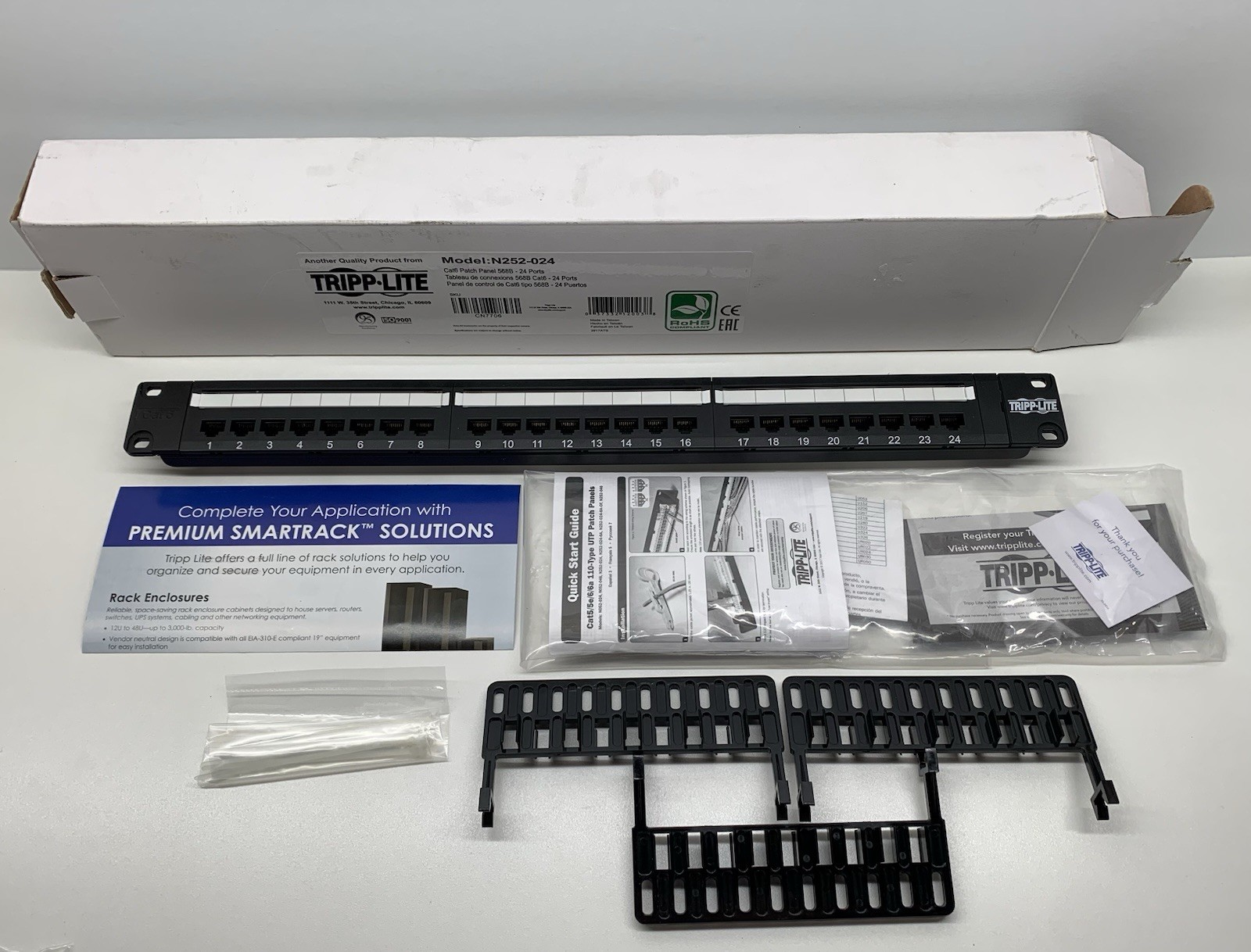 Eaton Tripp Lite 24 Port Cat 6 Patch Panel N252-024