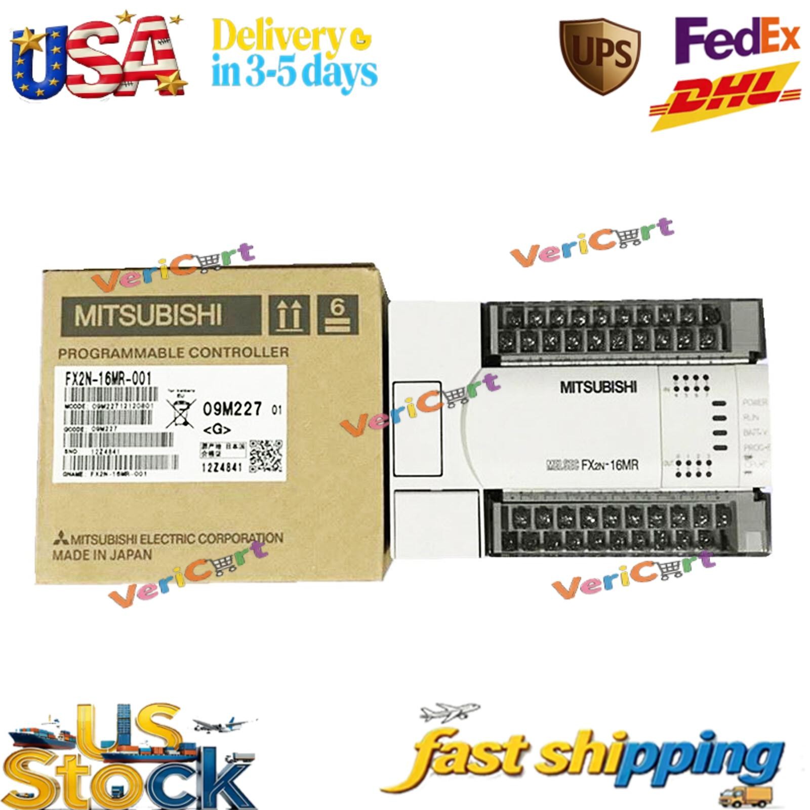 MITSUBISHI FX2N-16MR-001 FX2N16MR001 PLC Programmable Controller US Free TAX
