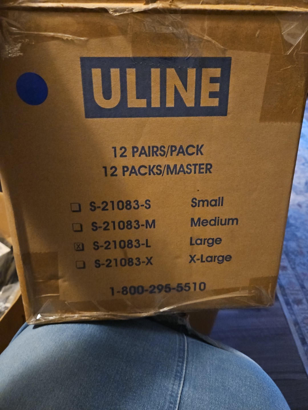 Uline Coolflex Micro-Foam Nitrile Coated Gloves Size Large