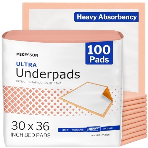 McKesson Ultra Underpads 30x36 100 Count Heavy Absorbency