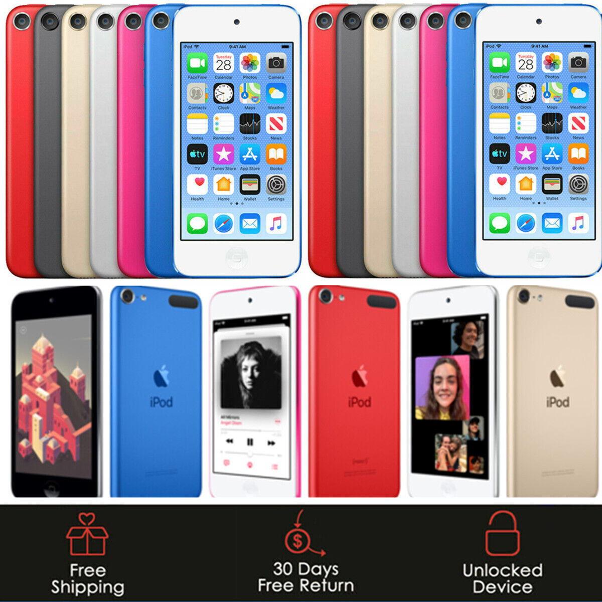 Latest✅Apple iPod Touch 6th Generation 32,64,128GB Sealed -356 Days Warranty