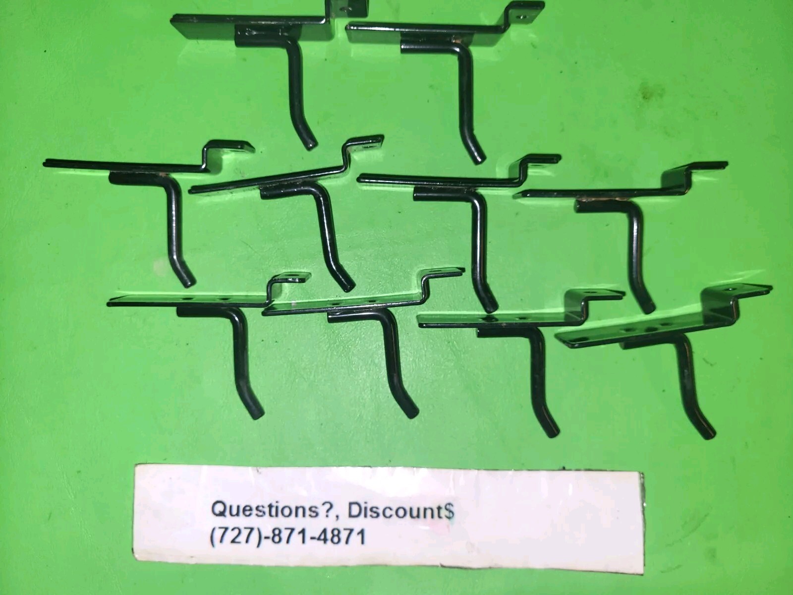 2" Slatwall Hooks, Black, Hanger Display,Display Panel Hooks Wire Metal 10 Pcs