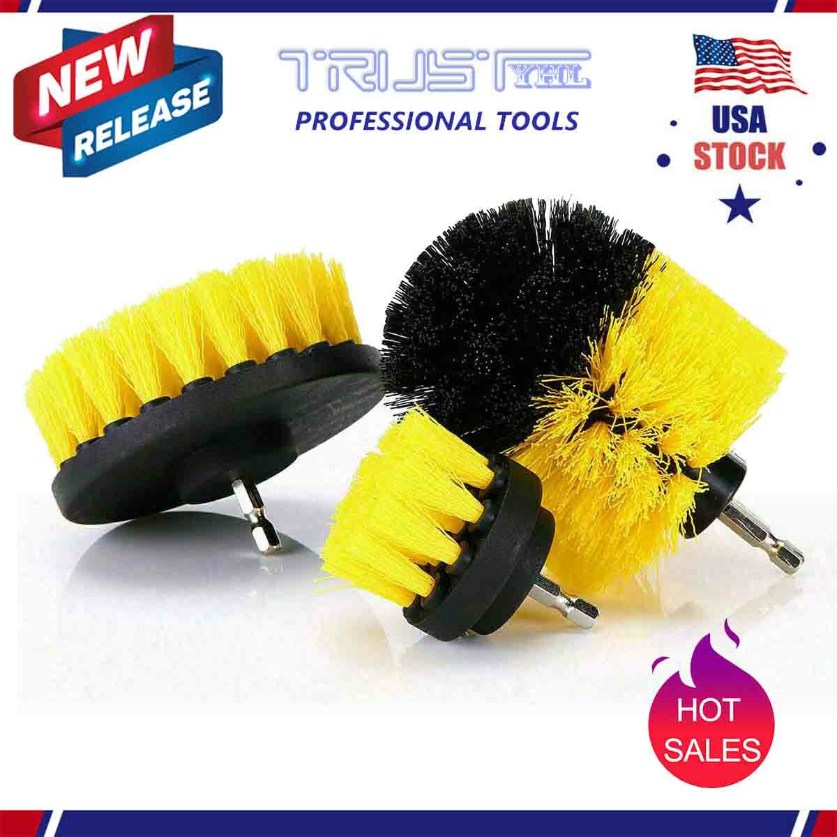 4"/2"/3.5" Carpet Mat Round Brush Drill Attachment Car Care & Detailing Tool