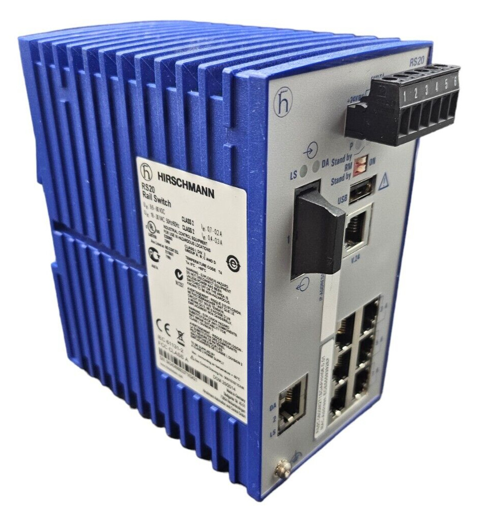 Hirschmann RS20 | 0800M2T1SDAPHH08.0.01 | Rail Switch - TESTED!!