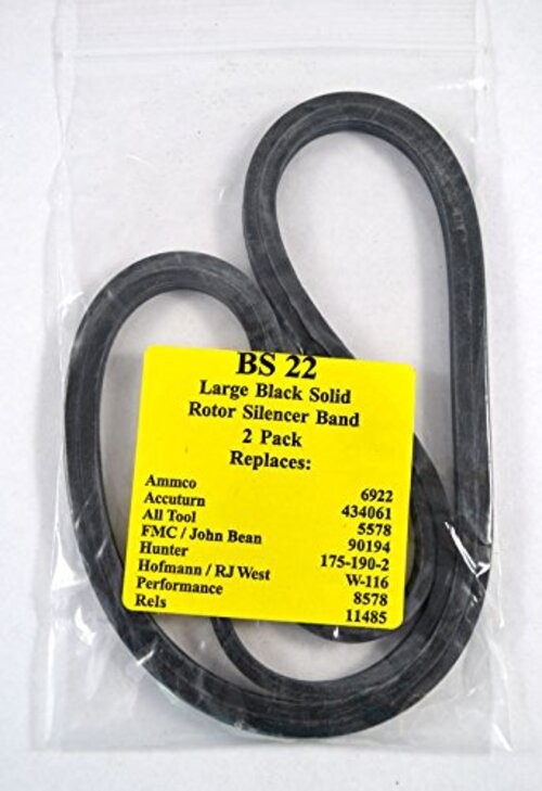 Large Black Solid Rotor Silencer Band