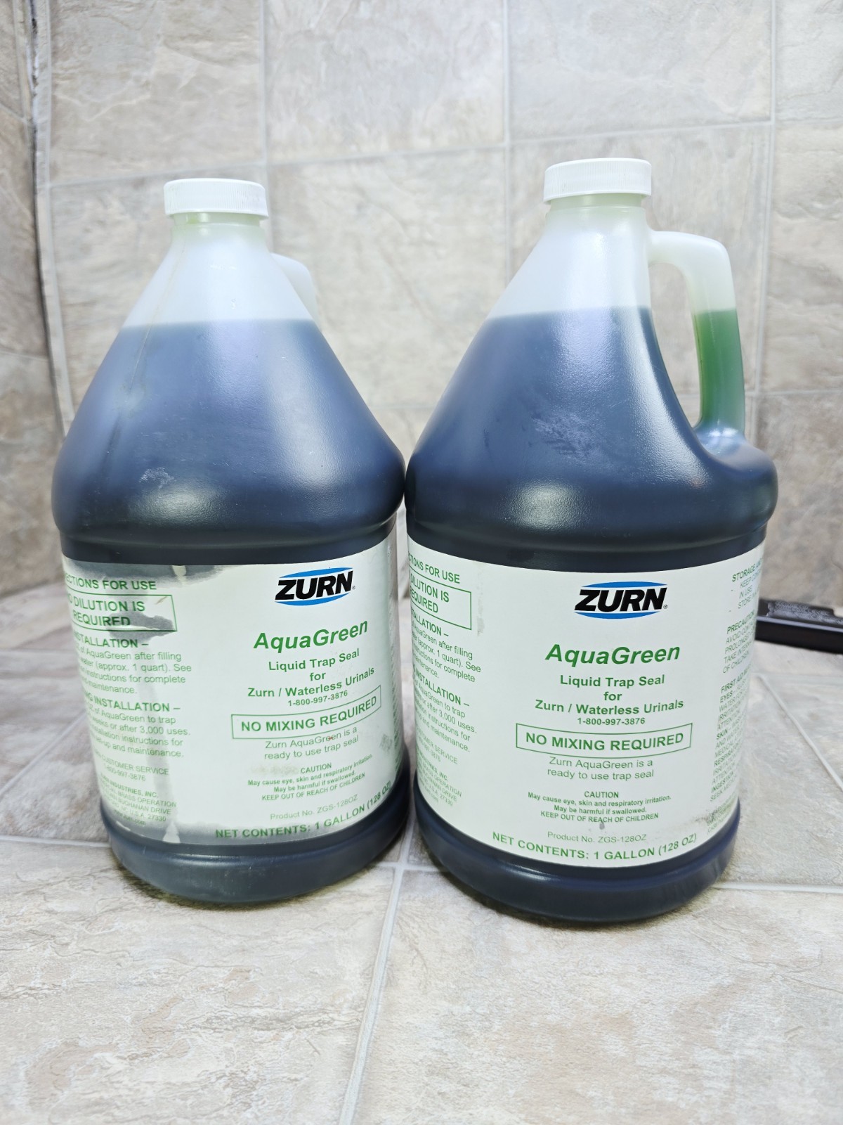 2pc  Bottle of Aquagreen (ZURN) LIQUID TRAP SEAL FOR WATERLESS URINALS* 248 Oz*